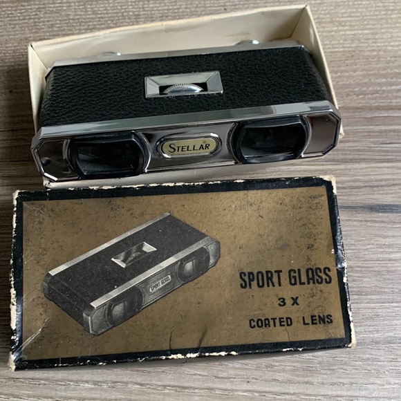 Vintage Stellar Sport Glass Binocular 3x Coated Lens Original Box - Picture 7 of 8